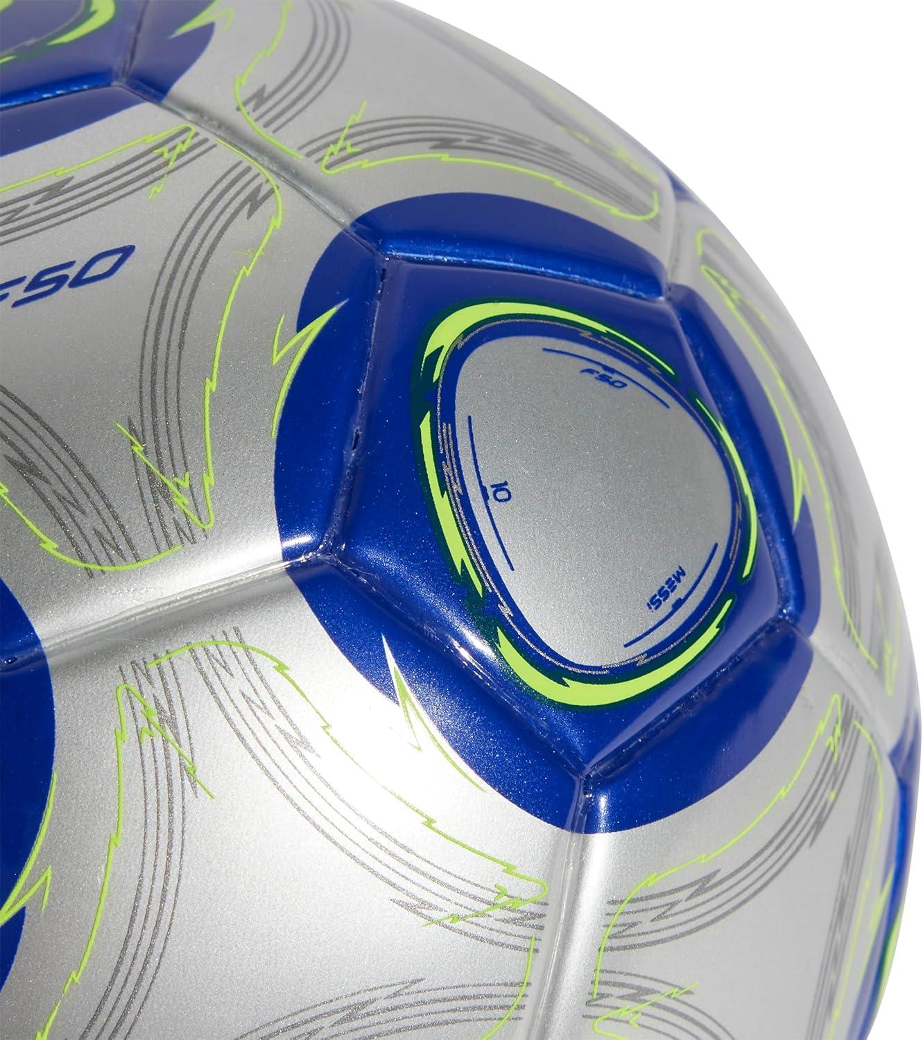 imageadidas Mini Soccer BallSilver MetallicLucid BlueSolar Yellow