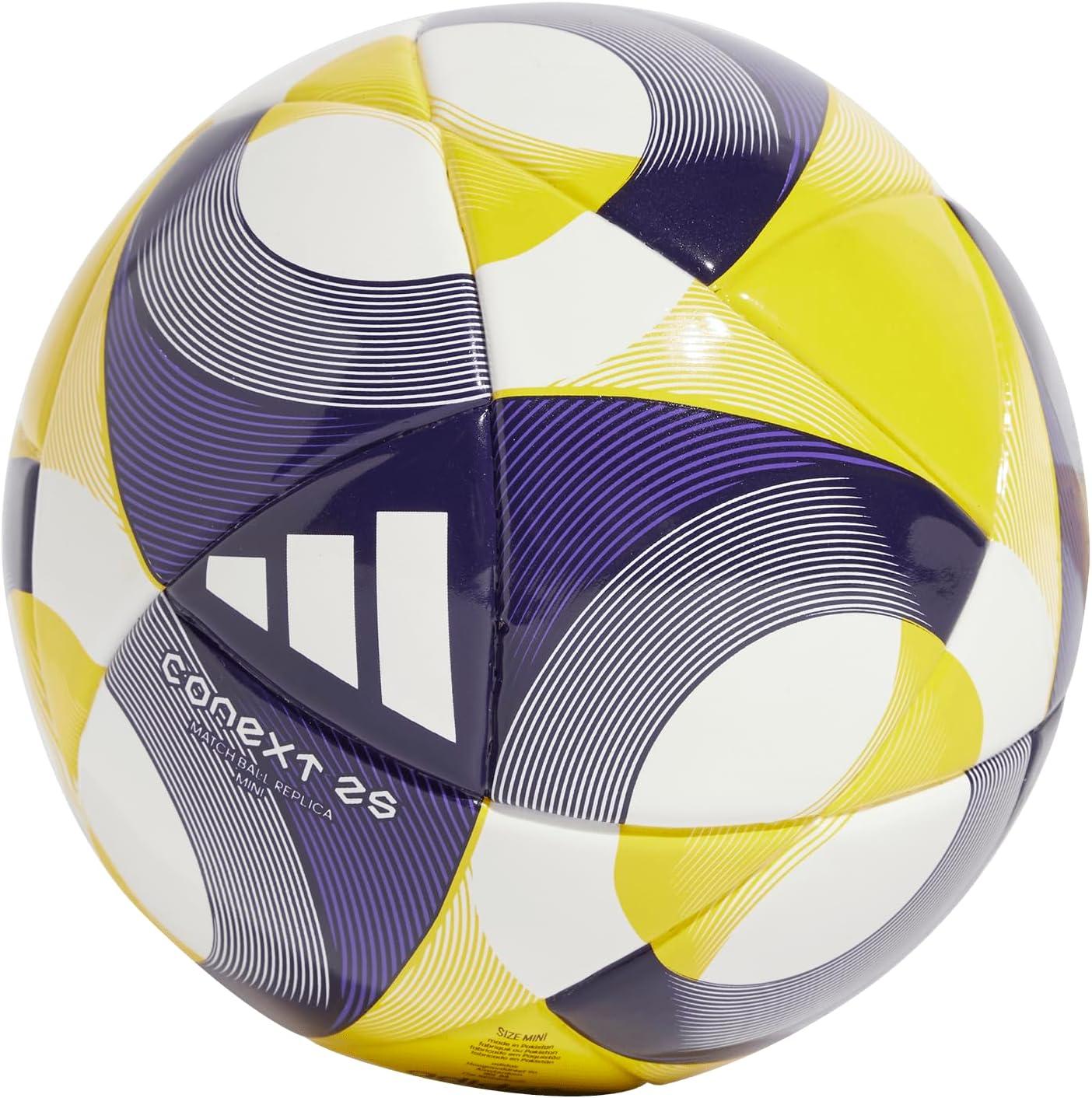 imageadidas Mini Soccer BallWhiteYellowPantone