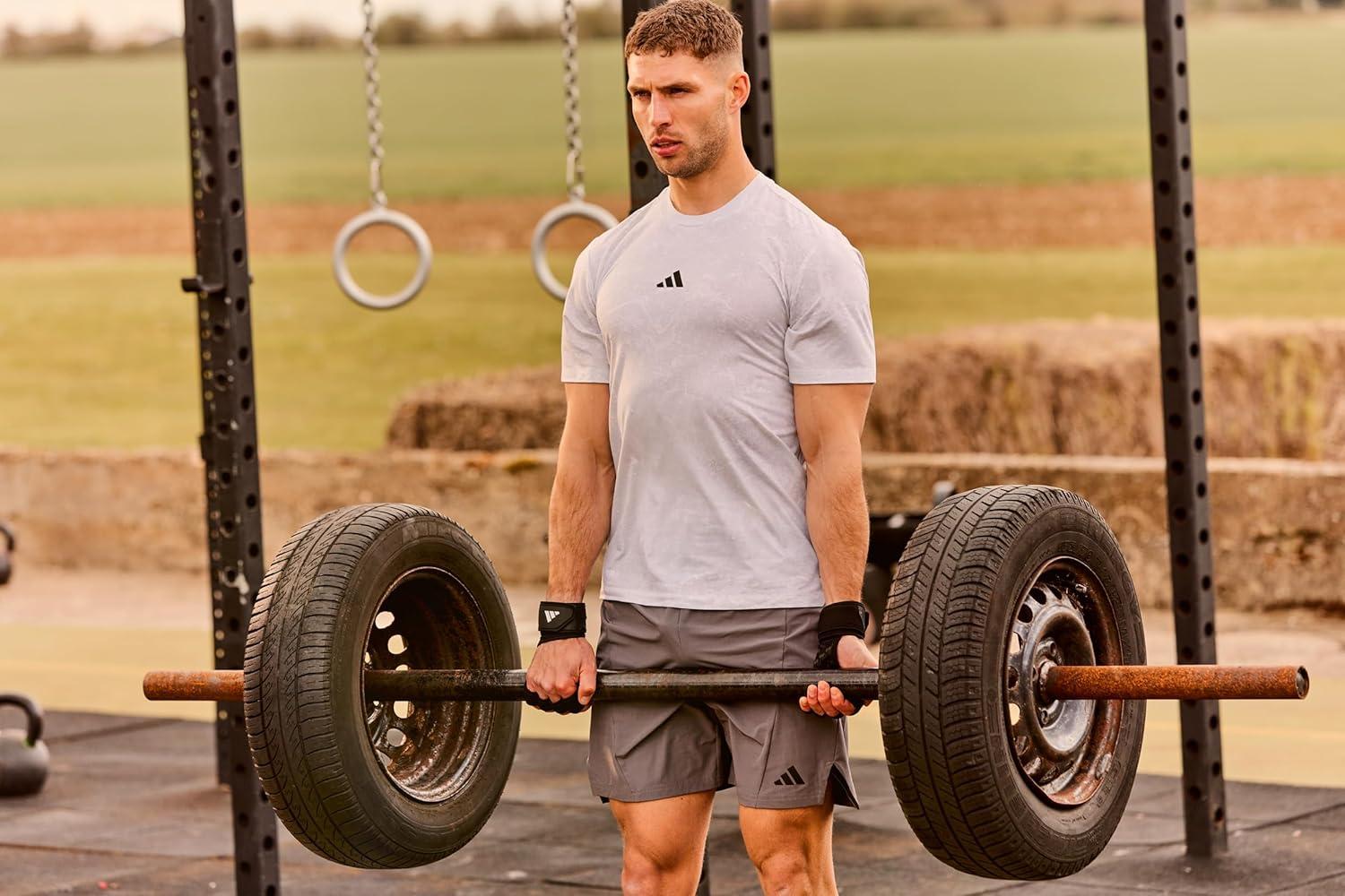 imageadidas OpenBack Training ampamp Weightlifting Gloves Fingerless Workout GlovesExtra Large