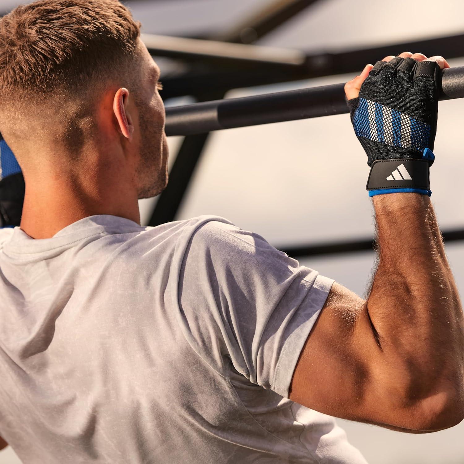 imageadidas Performance Weightlifting Gloves Fingerless Aeroready Workout GlovesMedium