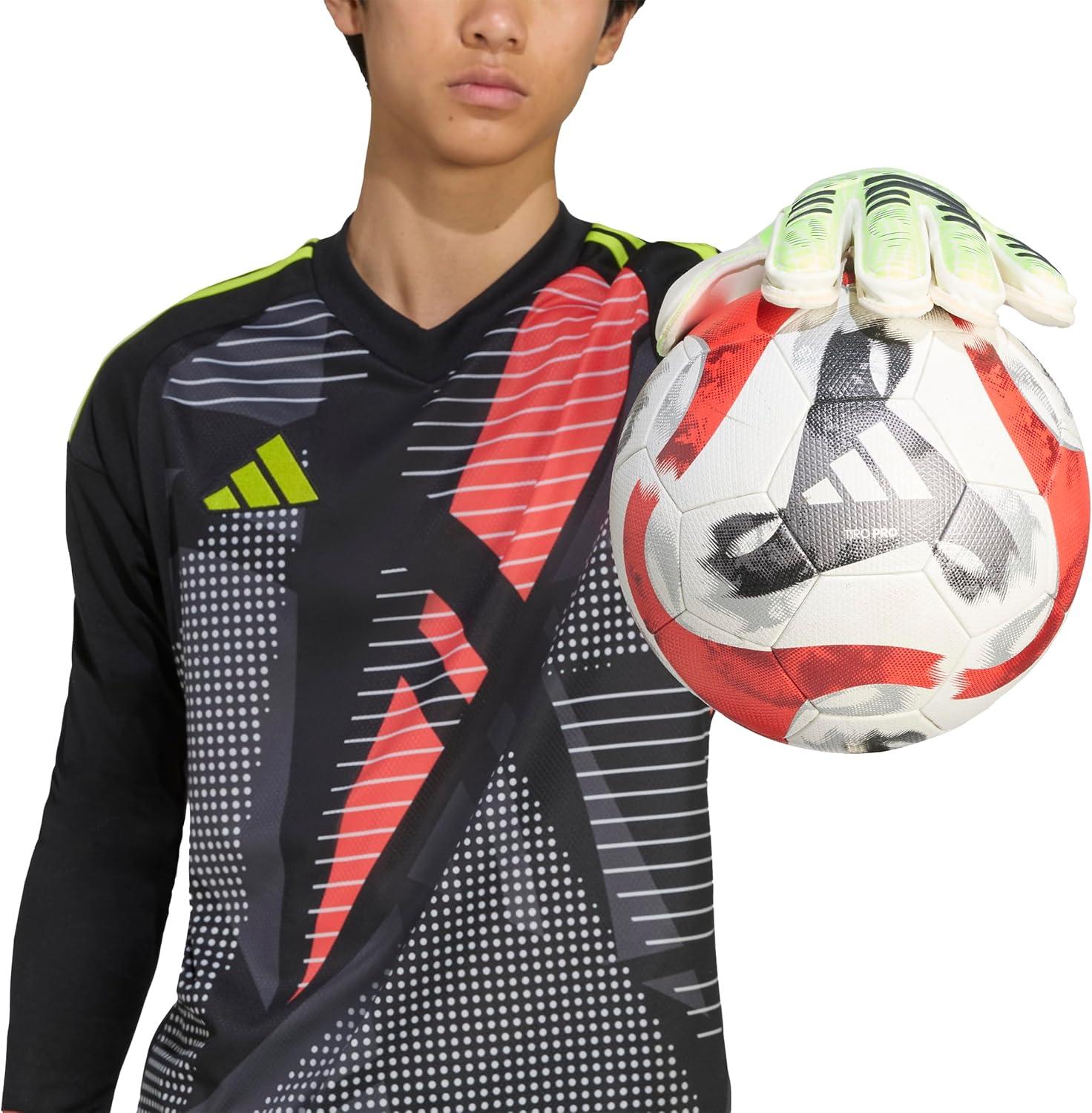 imageadidas Predator Match Fingersave Goalie Soccer GlovesLucid LemonWhiteBlack