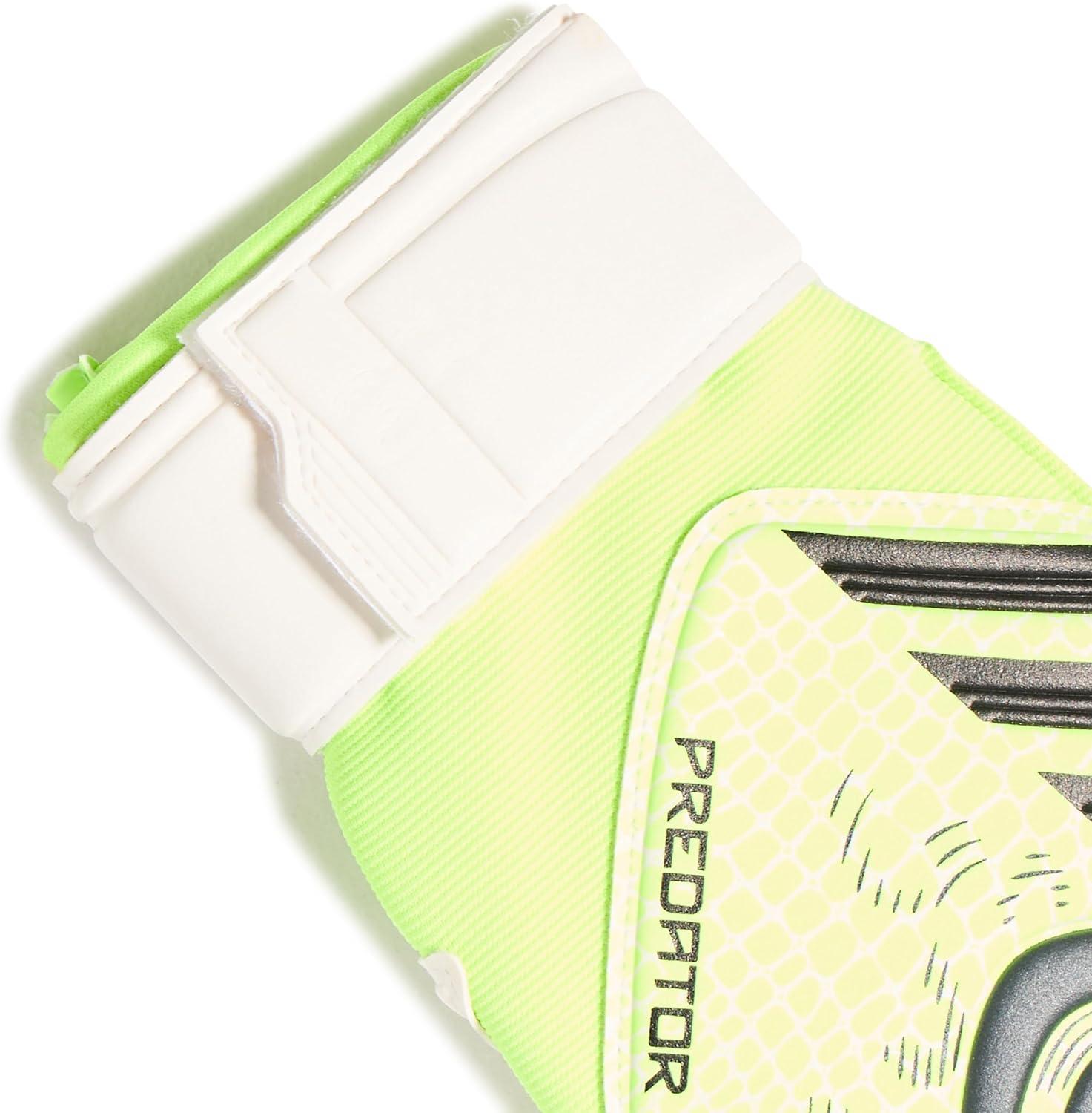 imageadidas Predator Match Fingersave Goalie Soccer GlovesLucid LemonWhiteBlack