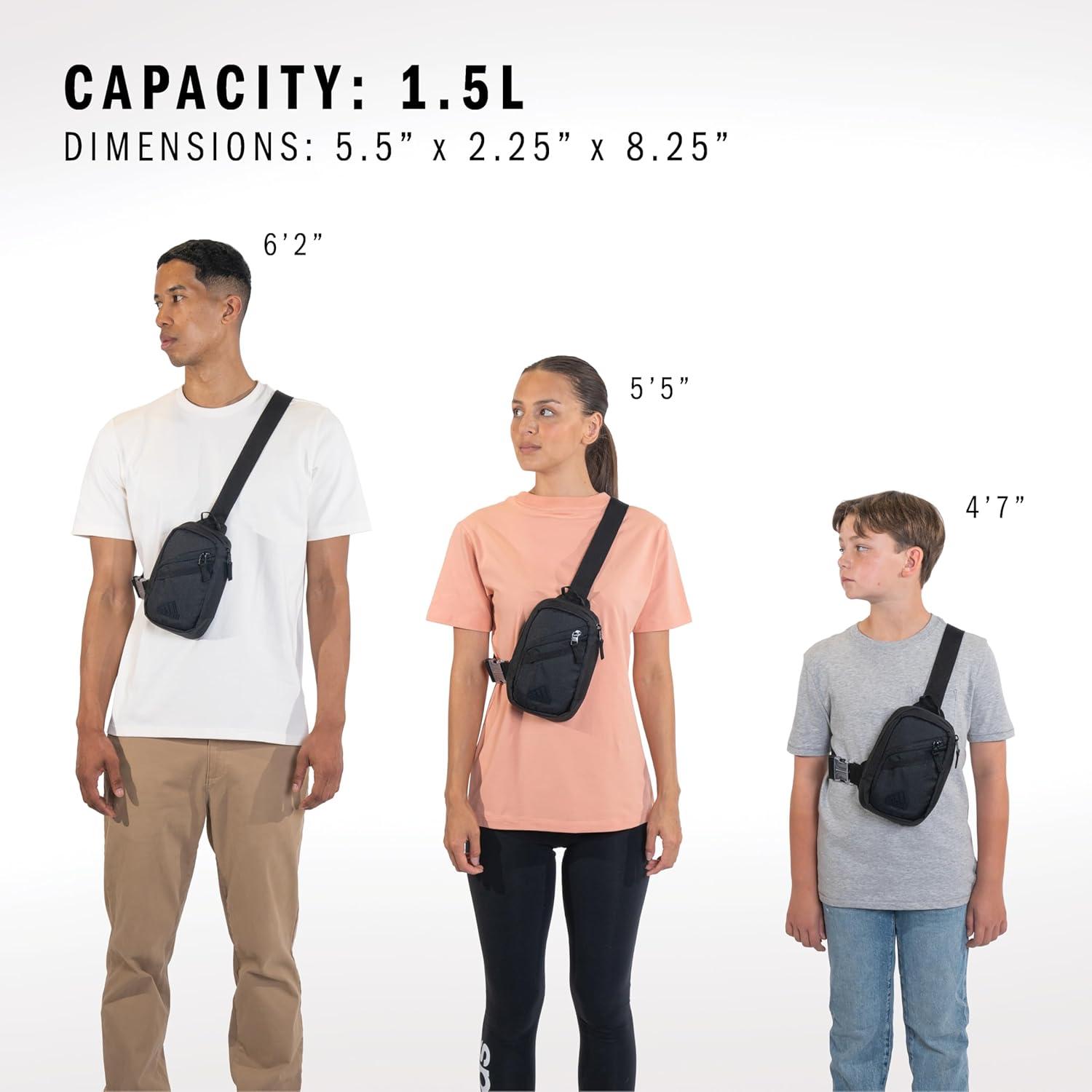 imageadidas Prime Mini Sling Crossbody Bag Small Size for Festivals and Travel Black OSFABlack