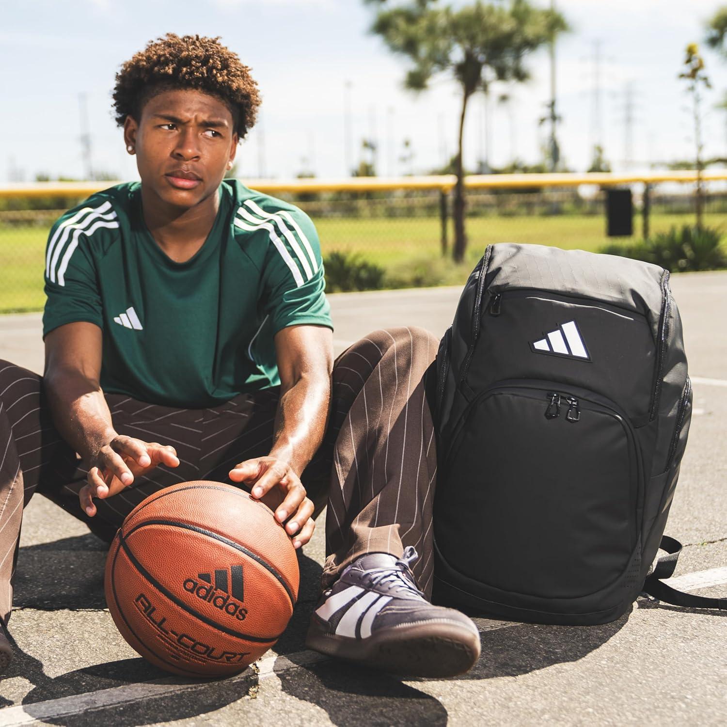 imageadidas Select Basketball Backpack for Men and Women Premium Sports Bag BlackPure Teal Green One SizeBlackPure Teal Green