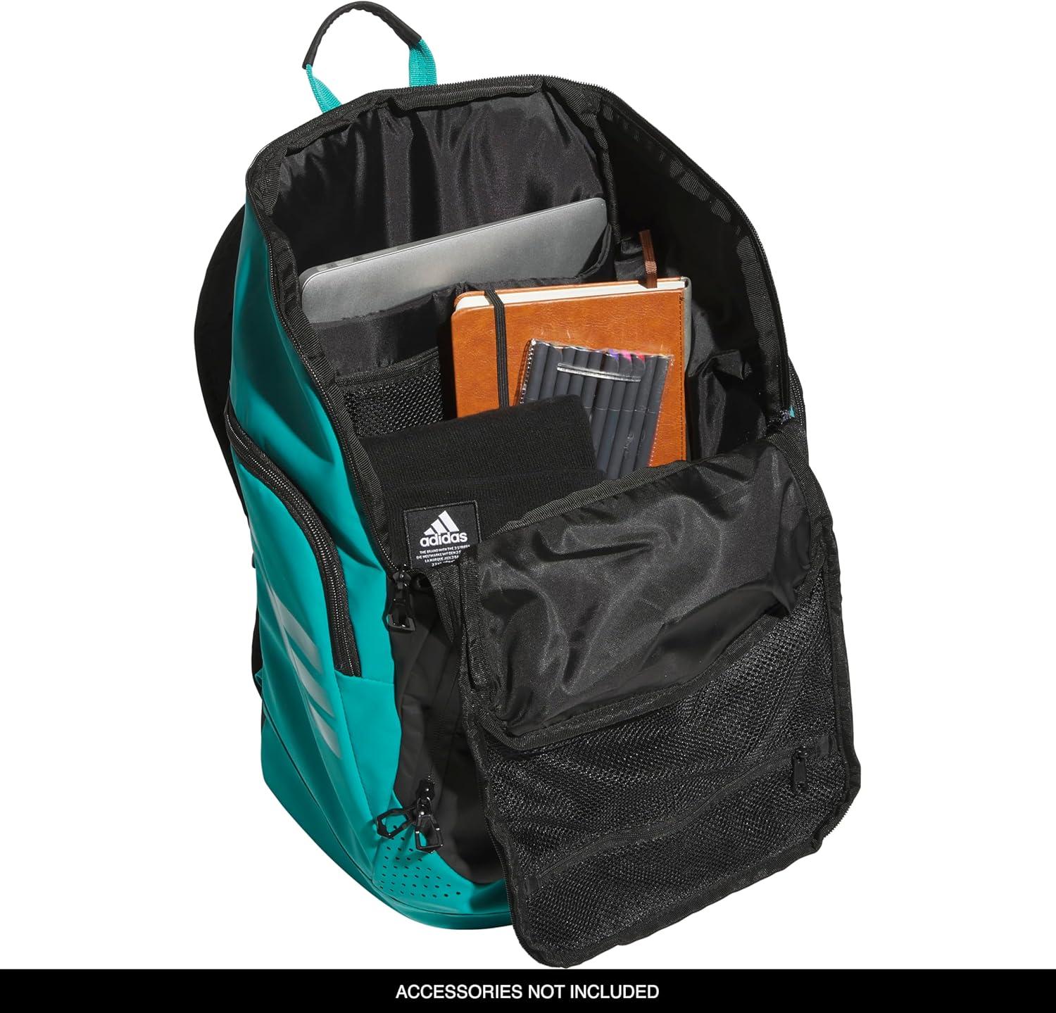 imageadidas Select Basketball Backpack for Men and Women Premium Sports Bag BlackPure Teal Green One SizeBlackPure Teal Green