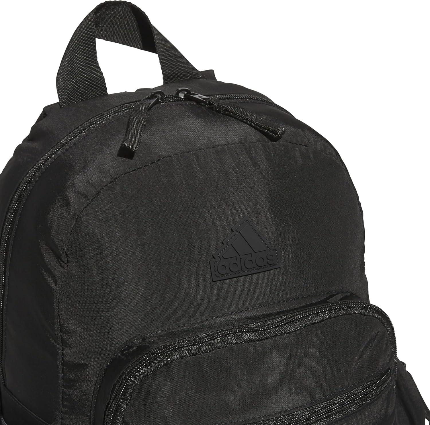 imageadidas Small Backpack for Women  Weekender Lightweight Bag with Laptop Sleeve Metal Grey One SizeBlack