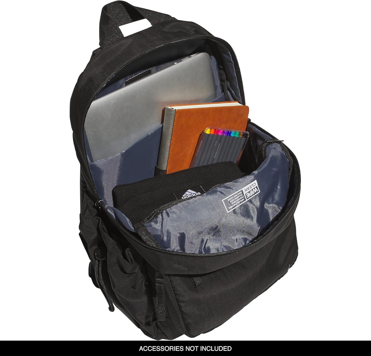 imageadidas Small Backpack for Women  Weekender Lightweight Bag with Laptop Sleeve Metal Grey One SizeBlack