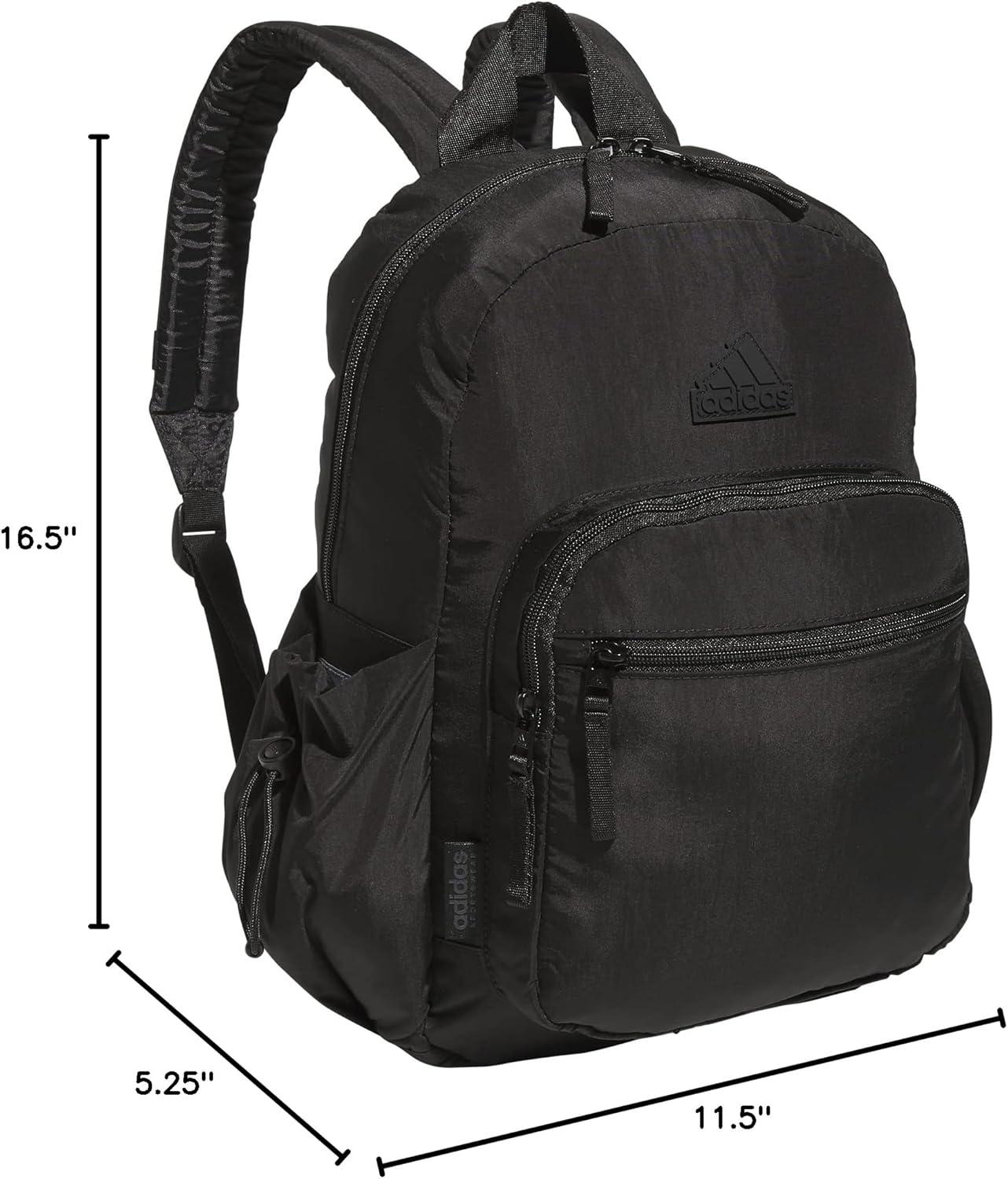 imageadidas Small Backpack for Women  Weekender Lightweight Bag with Laptop Sleeve Metal Grey One SizeBlack