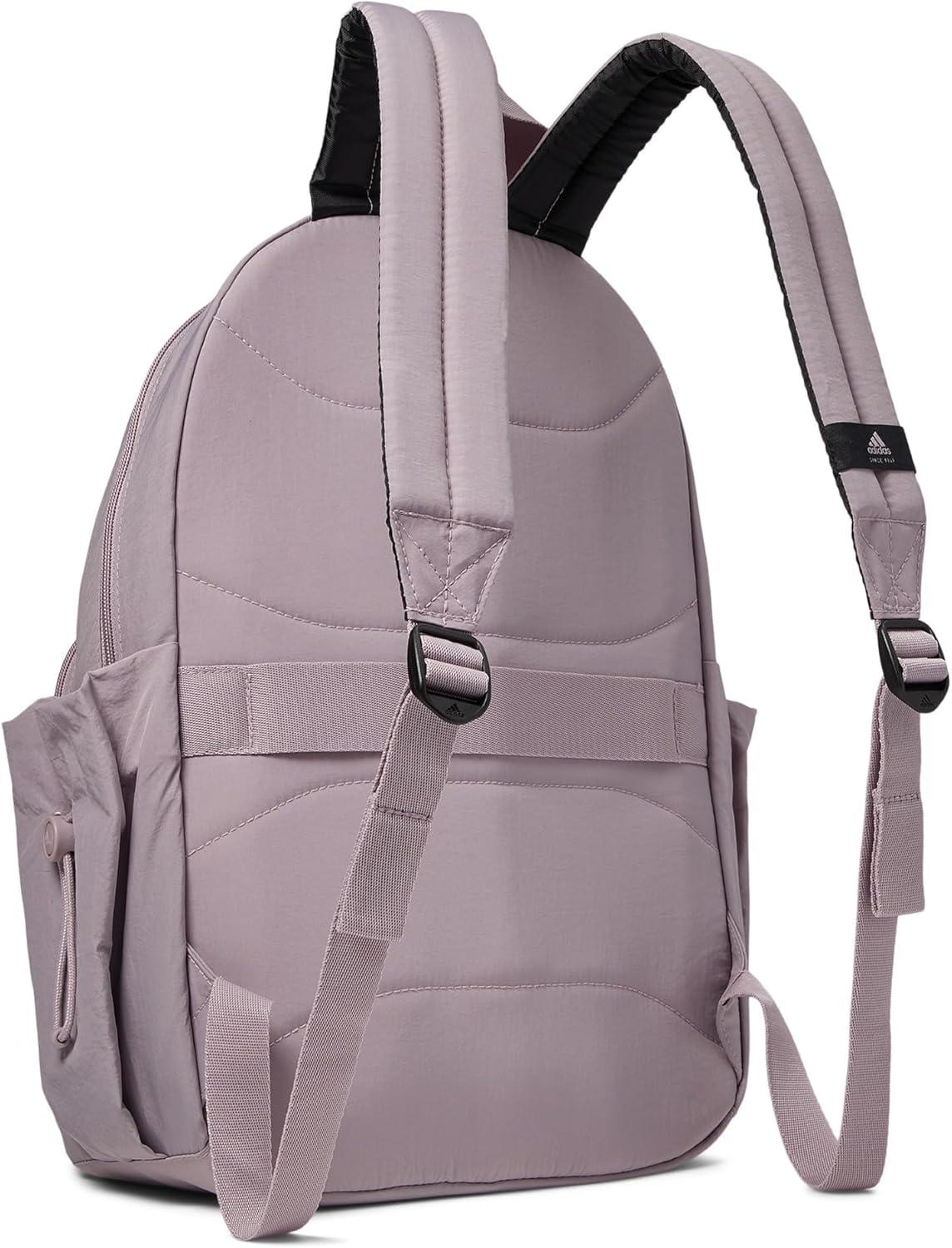 imageadidas Small Backpack for Women  Weekender Lightweight Bag with Laptop Sleeve Metal Grey One SizePreloved Fig Purple