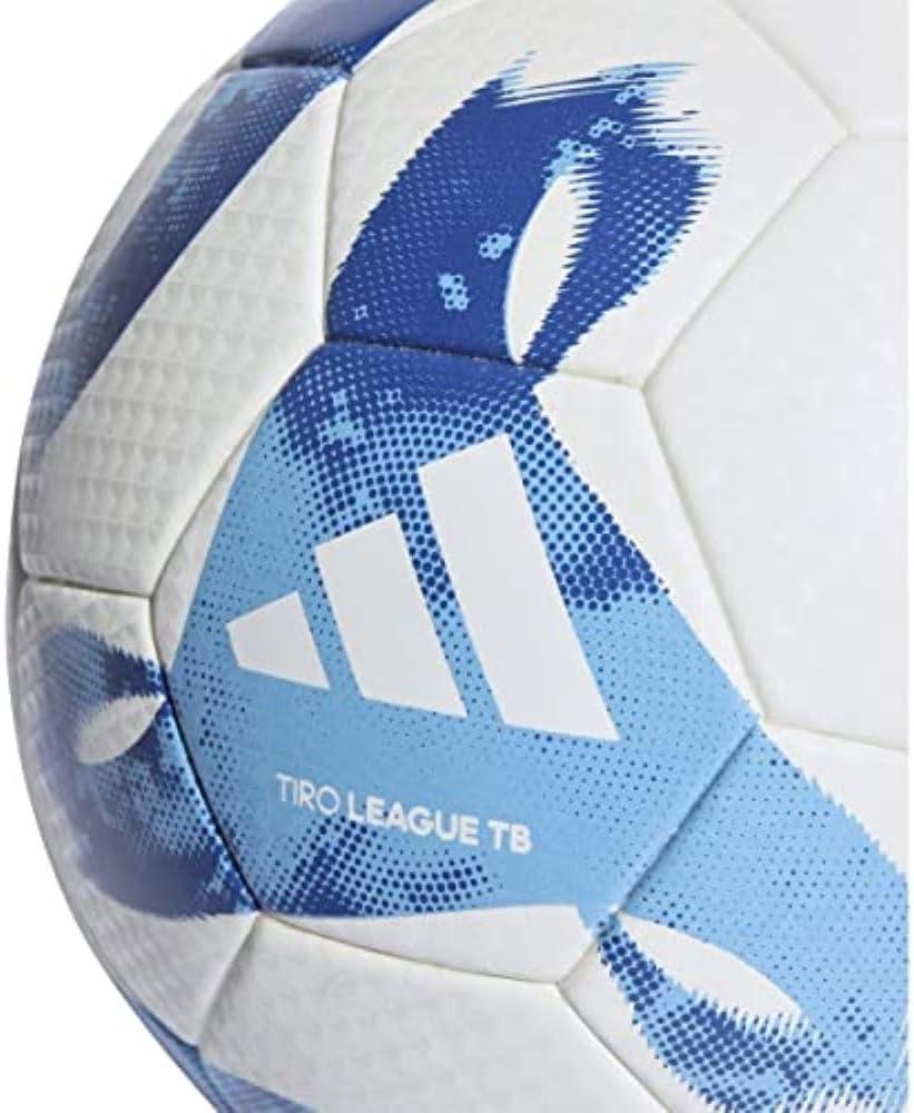 imageadidas Tiro League Thermally Bonded Soccer BallWhiteTeam Royal BlueLight Blue
