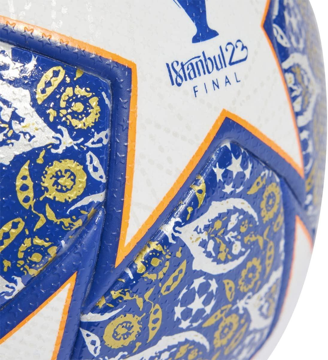 imageadidas UCL Istanbul Pro Match Ball Celebrate Istanbuls Legacy with a HighPerformance Ball WhiteTeam Royal BlueSolar OrangeSilver MET Size 5