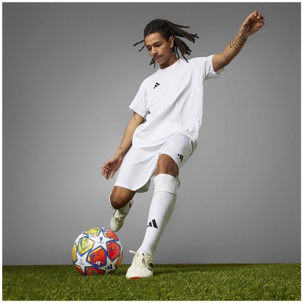 imageadidas UEFA Champions League FIFA Quality Pro Match Ball IN9340 Unisex Soccer Ball WhiteGlow BlueFlash Orange 5