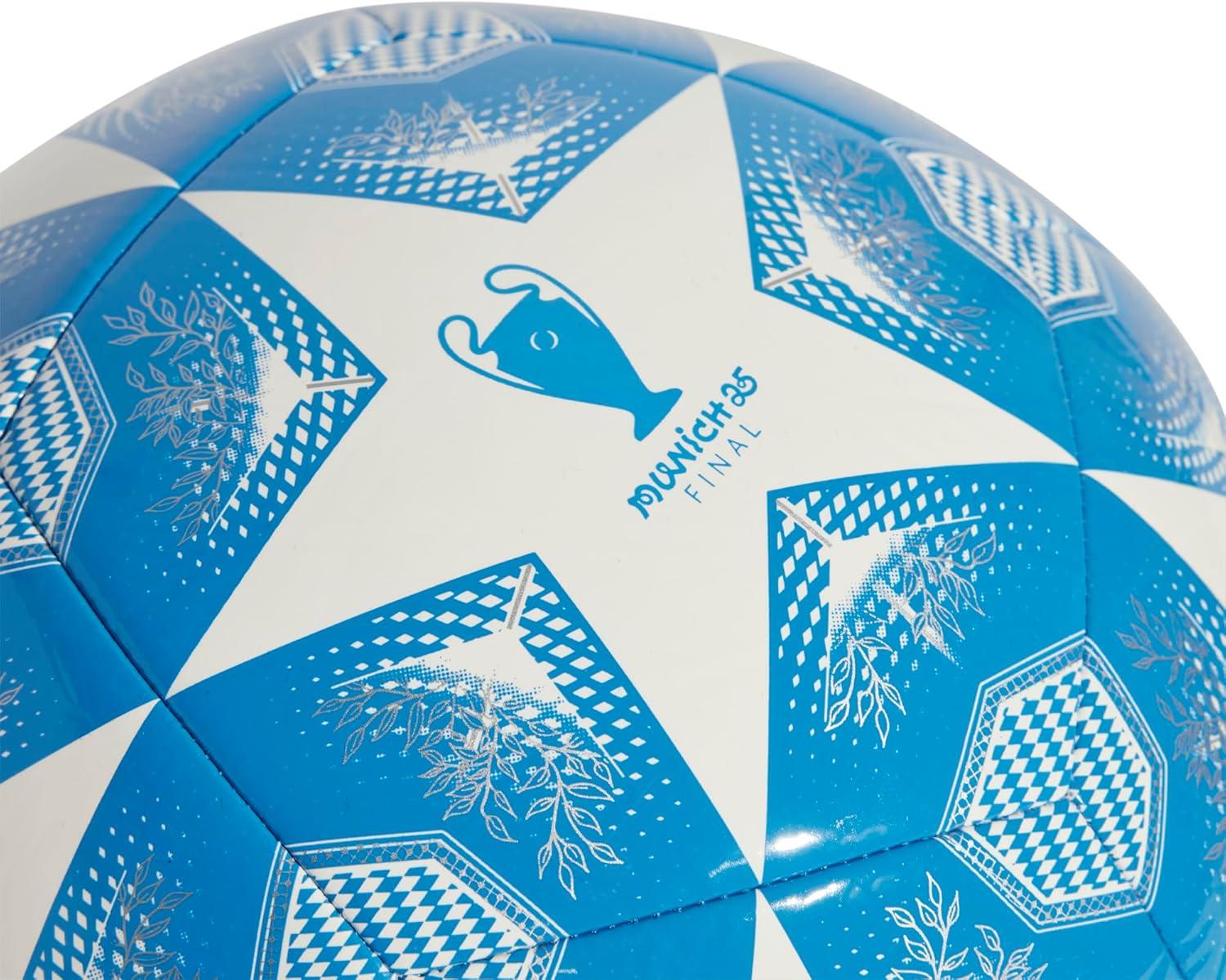 imageadidas UEFA Champions League Soccer BallBright BlueWhiteSilver Metallic
