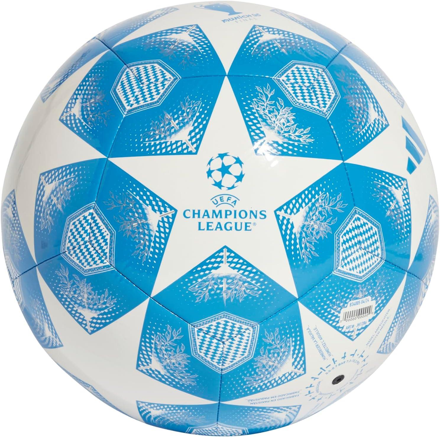 imageadidas UEFA Champions League Soccer BallBright BlueWhiteSilver Metallic
