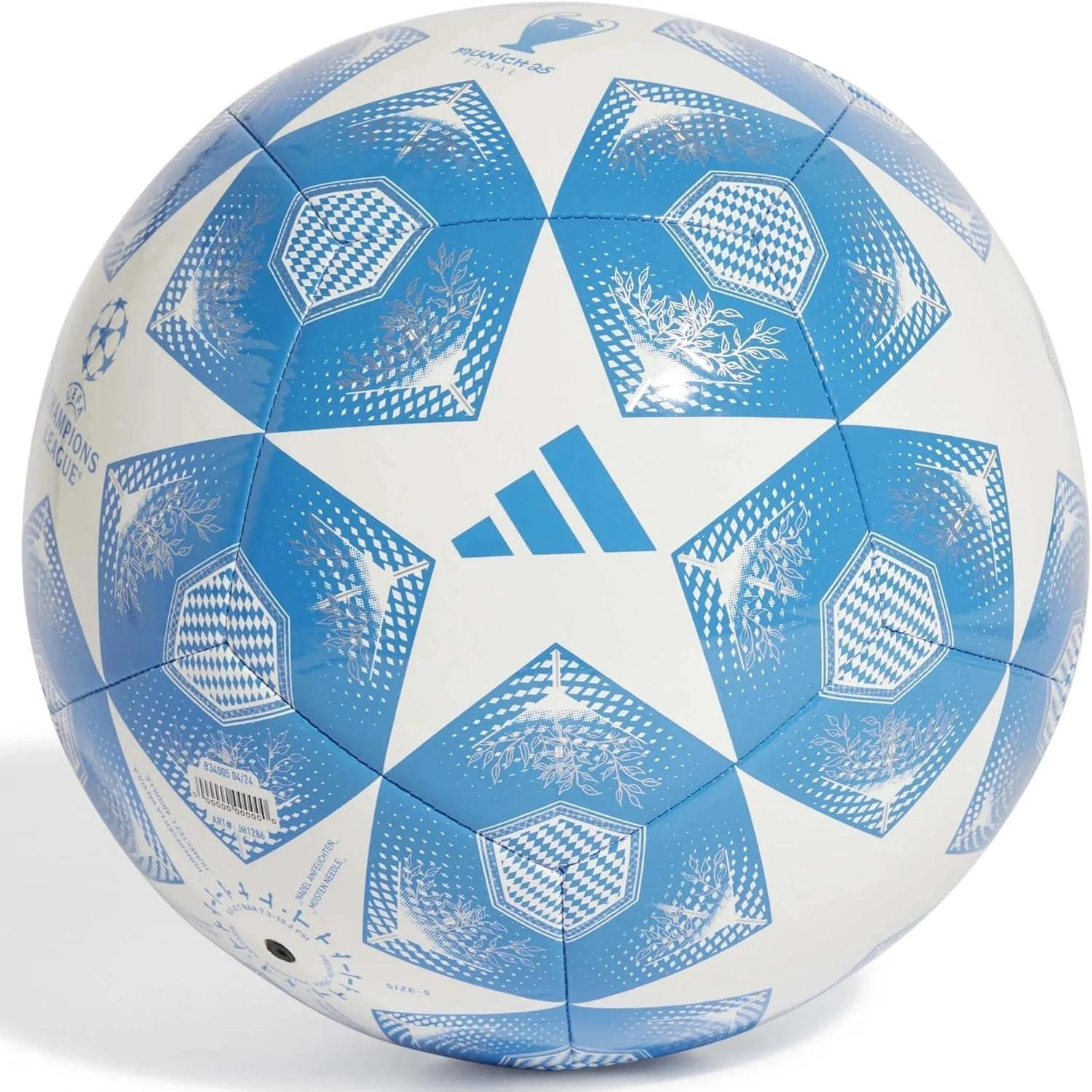 imageadidas UEFA Champions League Soccer BallBright BlueWhiteSilver Metallic