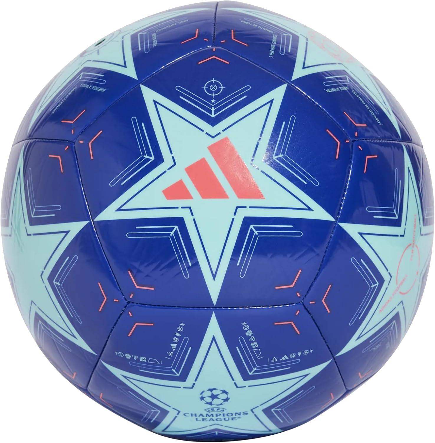 imageadidas UEFA Champions League Soccer BallClear AquaLucid BlueTurbo