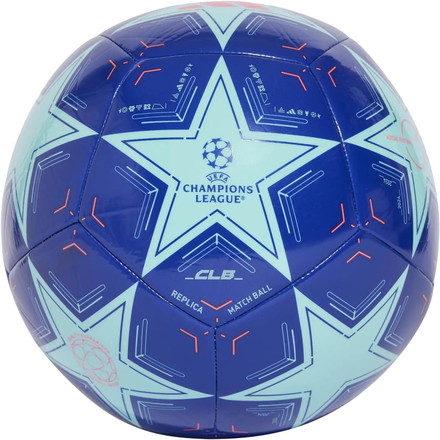 imageadidas UEFA Champions League Soccer BallClear AquaLucid BlueTurbo