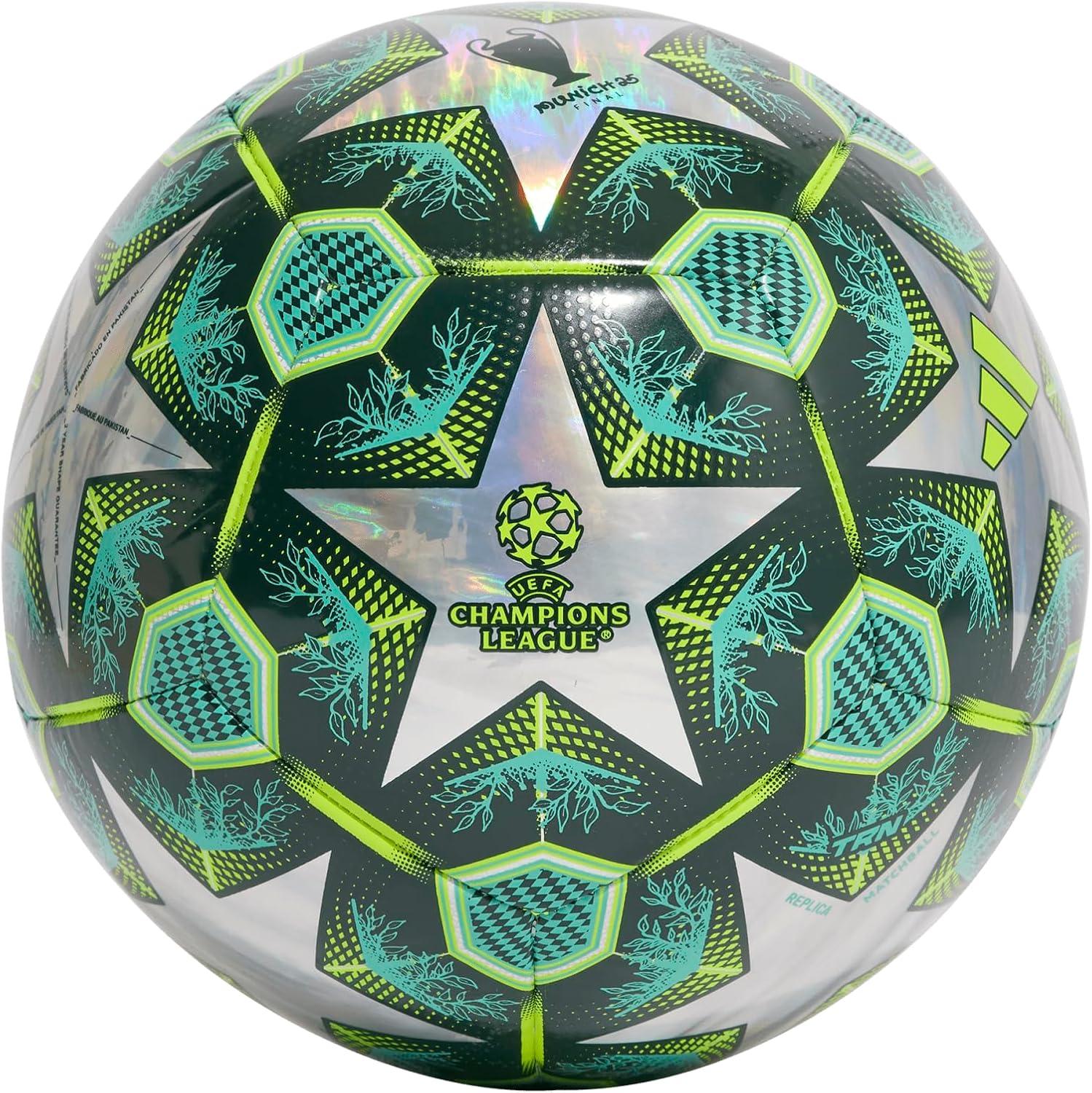 imageadidas UEFA Champions League Soccer BallMulticolorShadow GreenSolar Slime