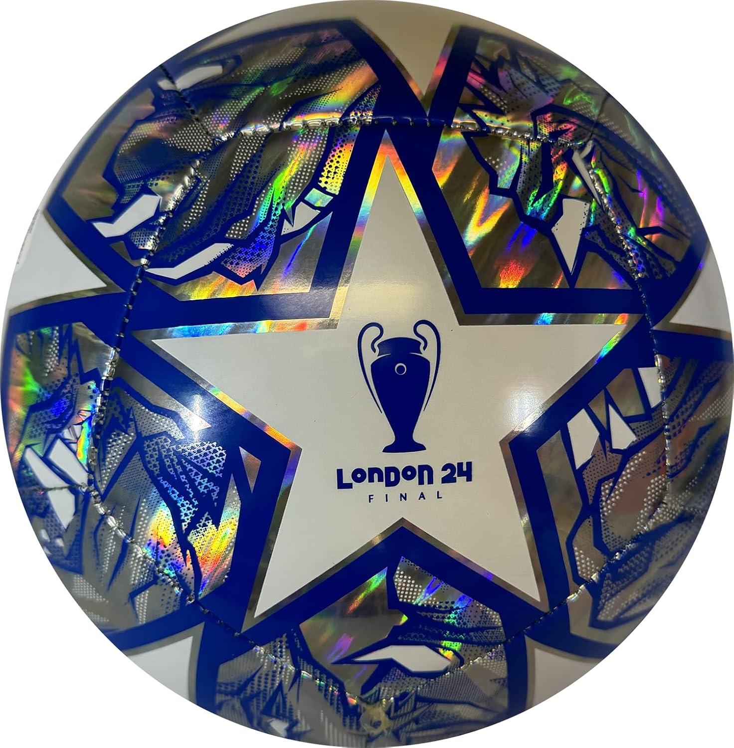 imageadidas UEFA Champions League Soccer BallSilver MetallicWhiteGlory Blue