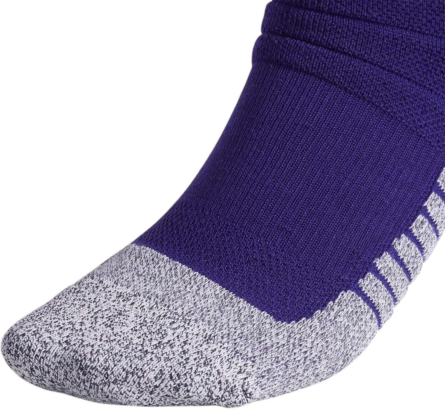 imageadidas Unisex Adizero Football Socks 1 Pair Cushioned Crew for Men Women Kids Team SportsCollegiate PurpleWhite