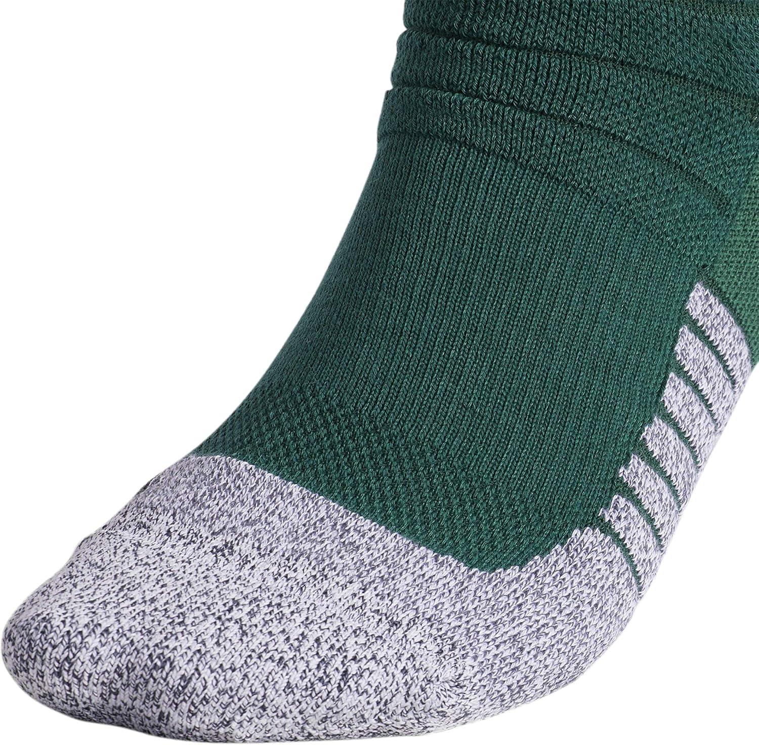imageadidas Unisex Adizero Football Socks 1 Pair Cushioned Crew for Men Women Kids Team SportsDark GreenWhite