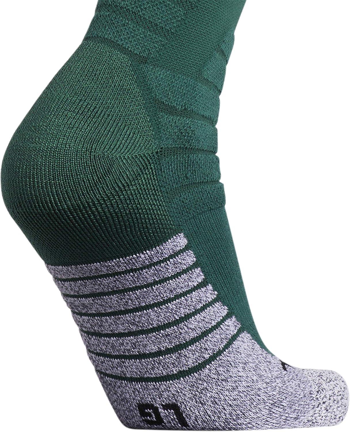 imageadidas Unisex Adizero Football Socks 1 Pair Cushioned Crew for Men Women Kids Team SportsDark GreenWhite