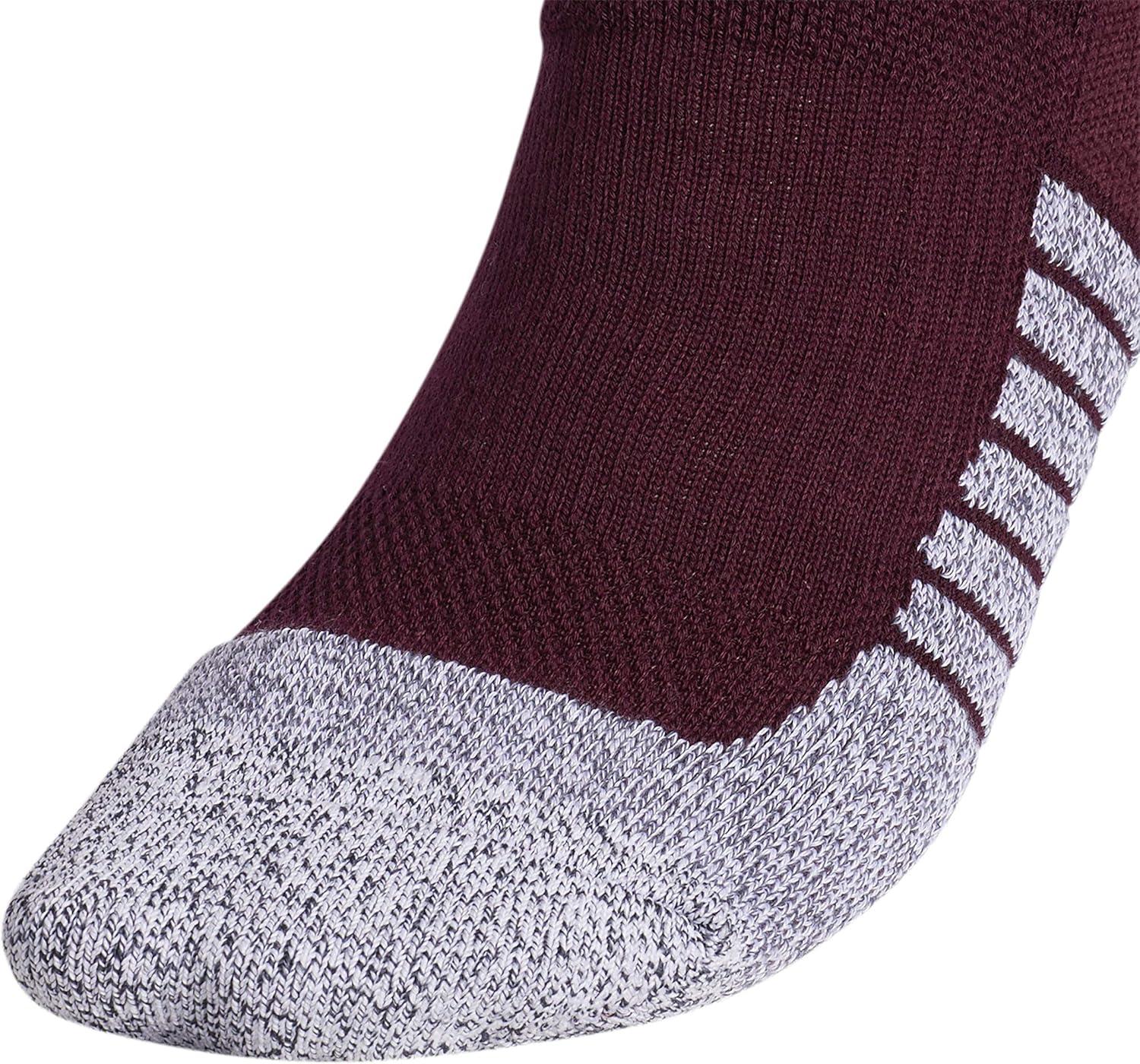 imageadidas Unisex Adizero Football Socks 1 Pair Cushioned Crew for Men Women Kids Team SportsMaroonWhite