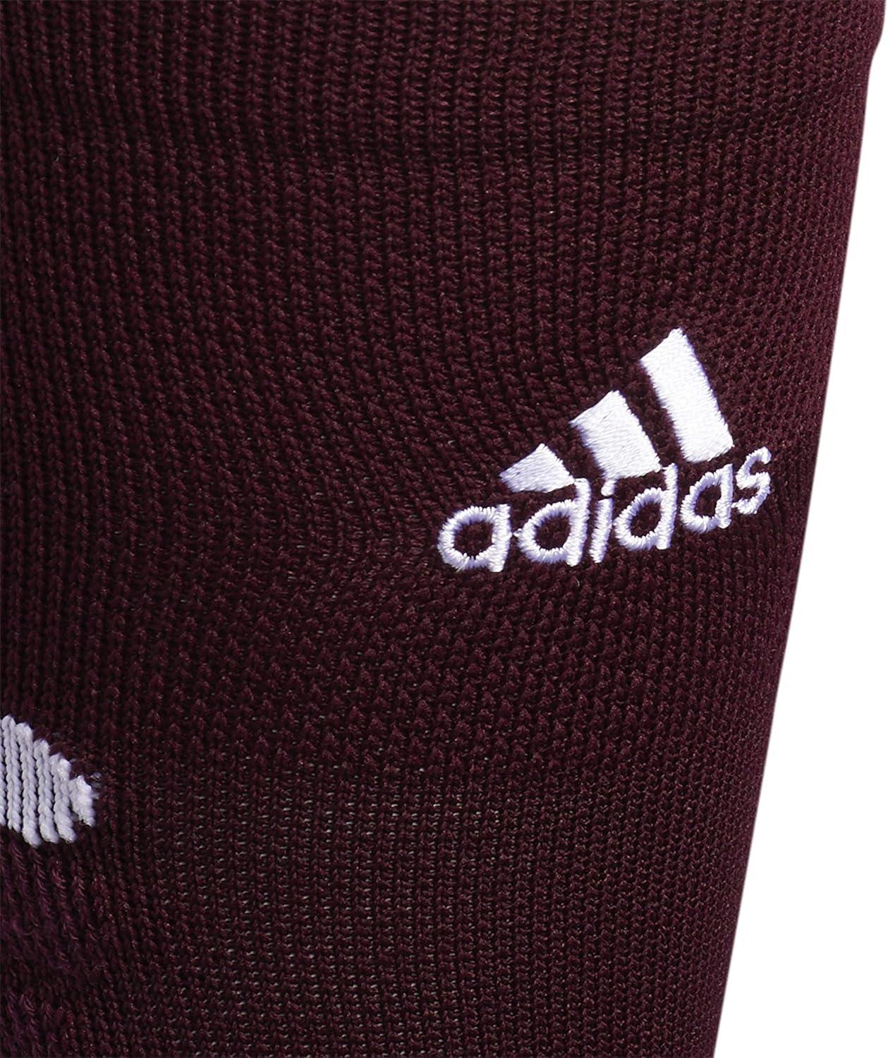imageadidas Unisex Adizero Football Socks 1 Pair Cushioned Crew for Men Women Kids Team SportsMaroonWhite