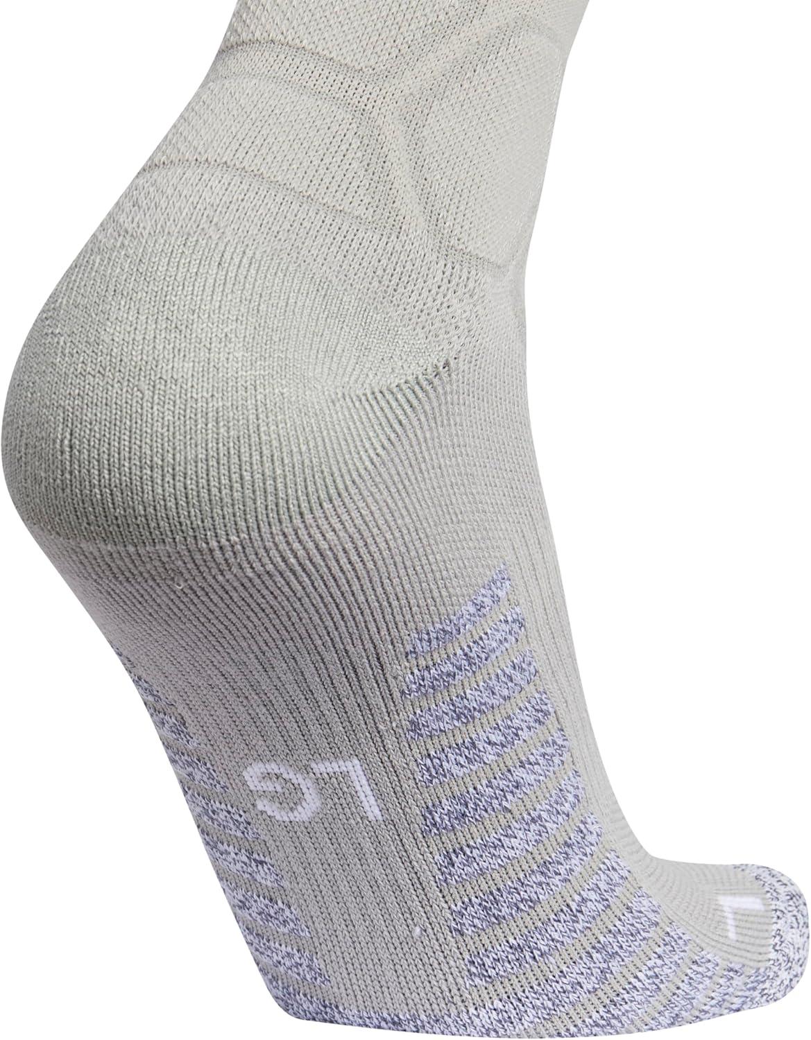 imageadidas Unisex Adizero Football Socks 1 Pair Cushioned Crew for Men Women Kids Team SportsMid GreyWhite 20
