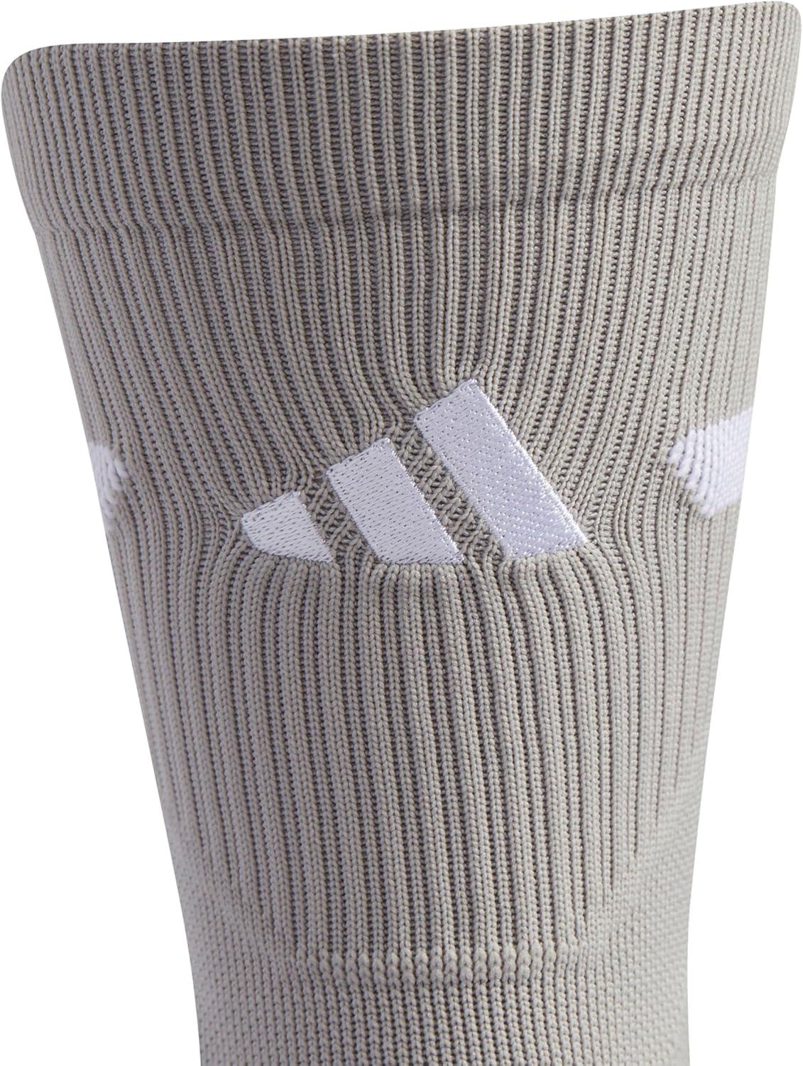 imageadidas Unisex Adizero Football Socks 1 Pair Cushioned Crew for Men Women Kids Team SportsMid GreyWhite 20