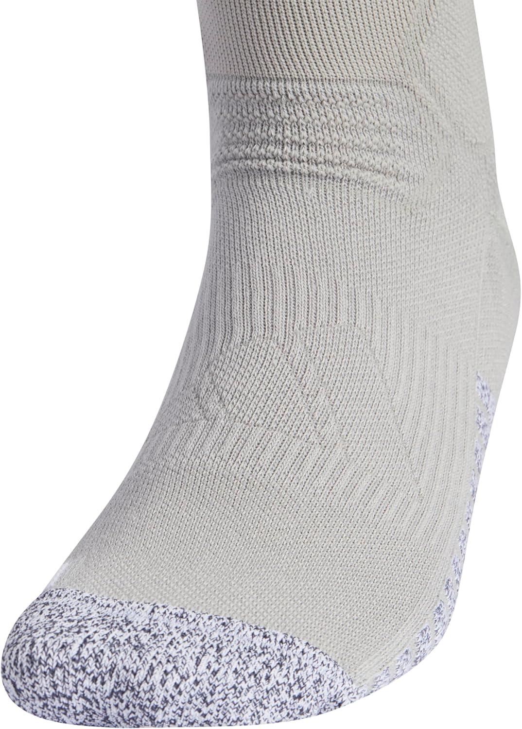 imageadidas Unisex Adizero Football Socks 1 Pair Cushioned Crew for Men Women Kids Team SportsMid GreyWhite 20