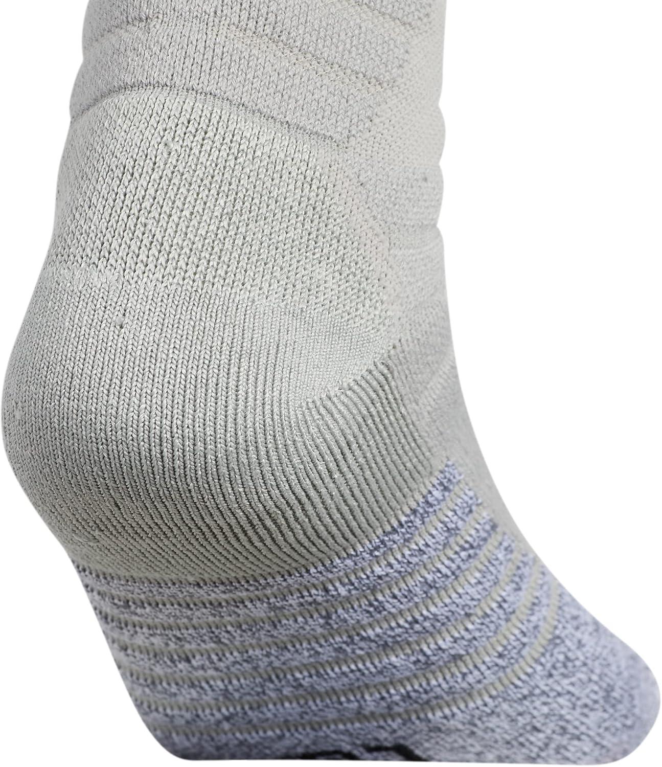 imageadidas Unisex Adizero Football Socks 1 Pair Cushioned Crew for Men Women Kids Team SportsMid GreyWhite