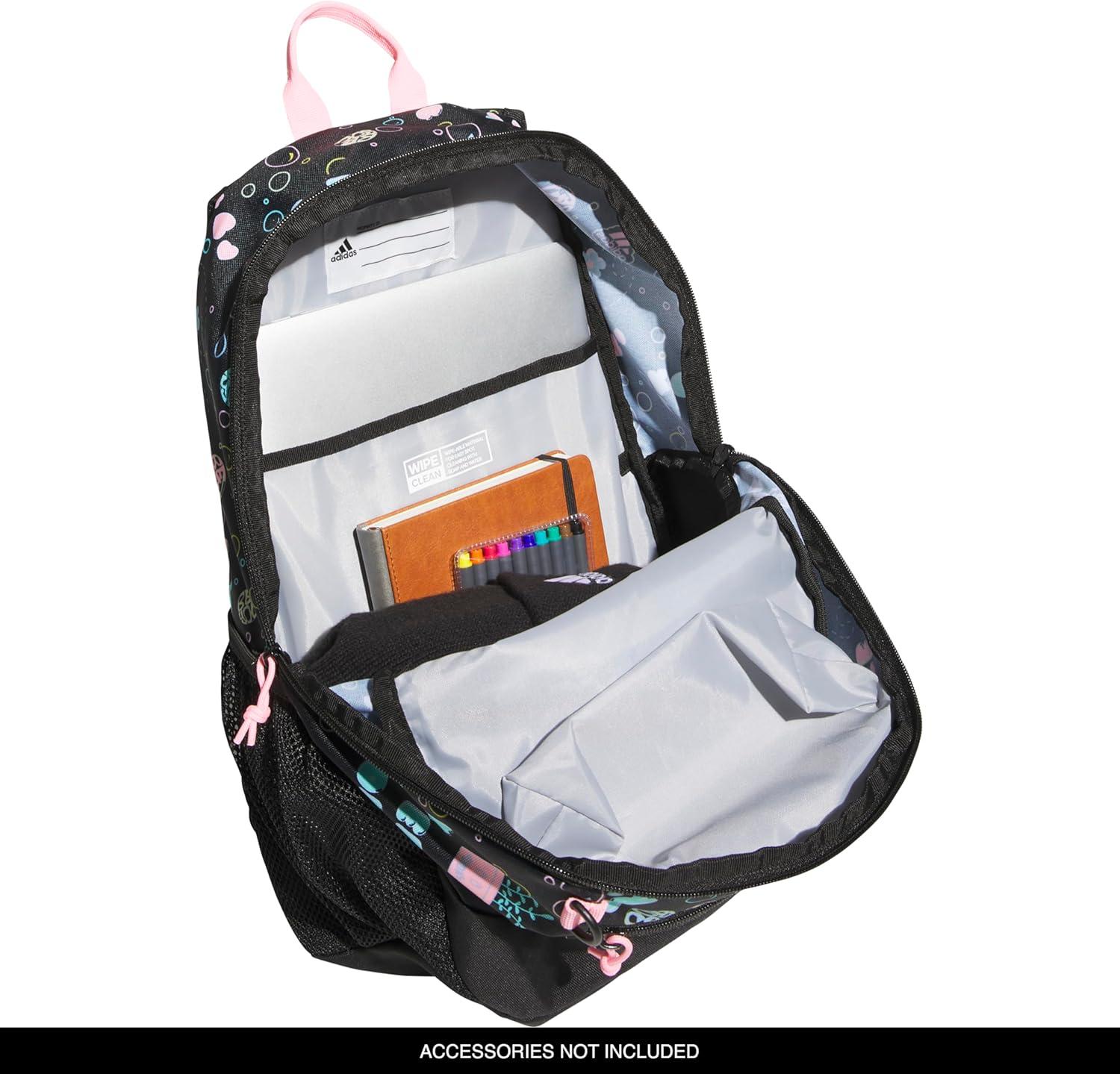 imageadidas Unisex Kids Creator School Backpack for Girls ampamp Boys Durable Bookbag BlackWhite OSFAHyper Optimism Meadow Floral Black