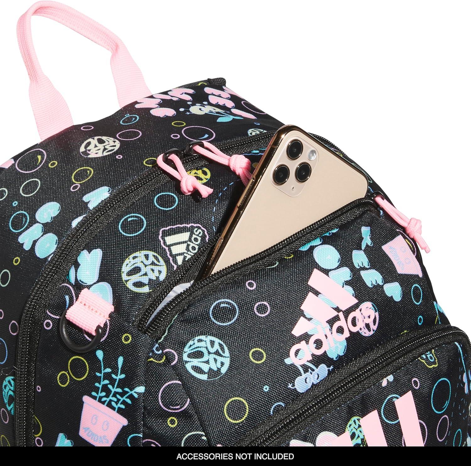 imageadidas Unisex Kids Creator School Backpack for Girls ampamp Boys Durable Bookbag BlackWhite OSFAHyper Optimism Meadow Floral Black