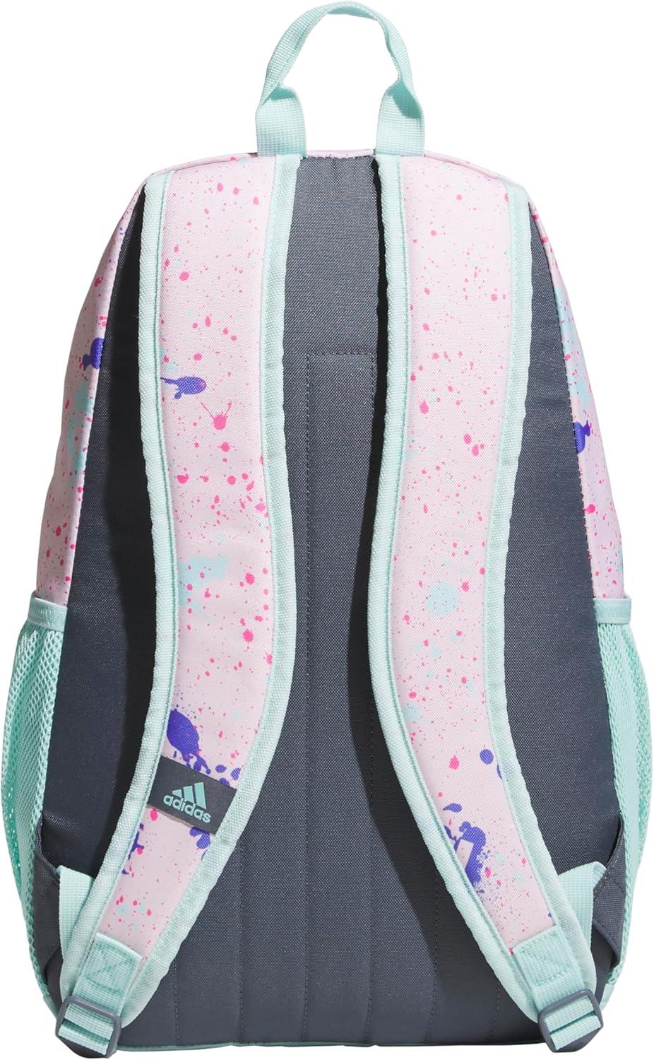 imageadidas Unisex Kids Creator School Backpack for Girls ampamp Boys Durable Bookbag BlackWhite OSFASplatter Sandy PinkSemi Flash Aqua Blue
