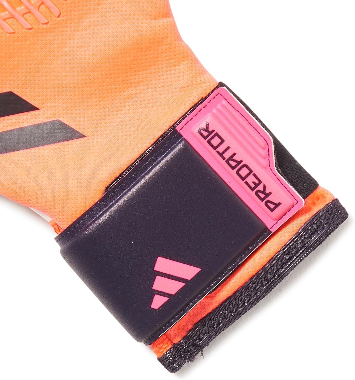 imageadidas Unisex League Goalie GlovesTurboAurora BlackTurbo