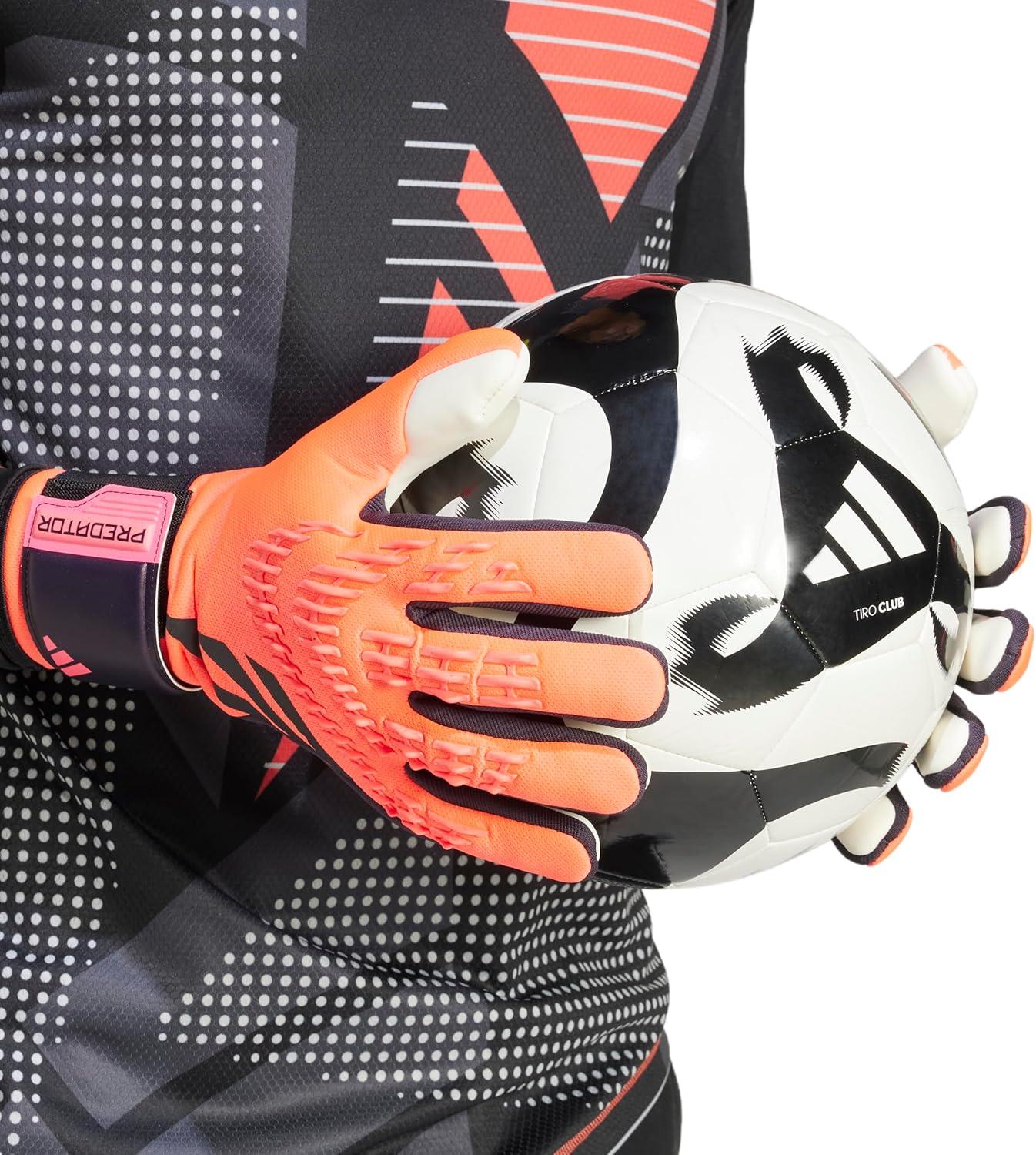imageadidas Unisex League Goalie GlovesTurboAurora BlackTurbo