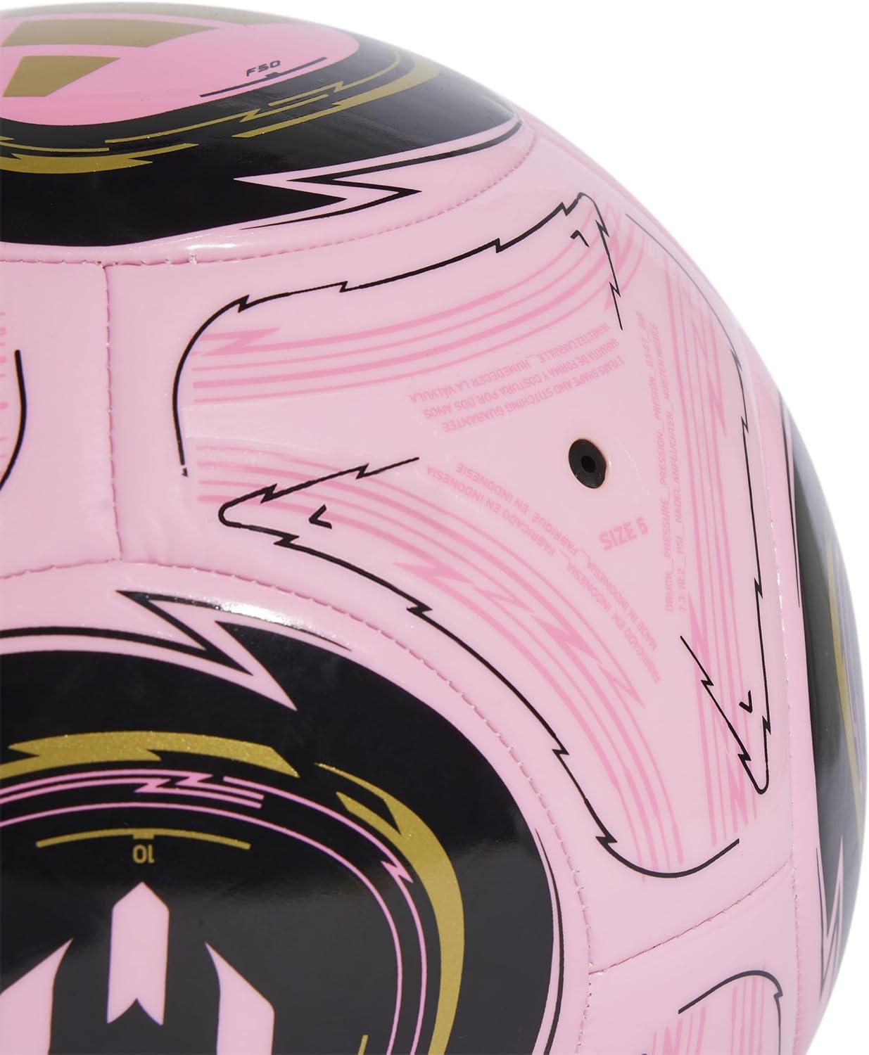 imageadidas Unisex Messi Club Soccer BallLight PinkBlackDark Football Gold