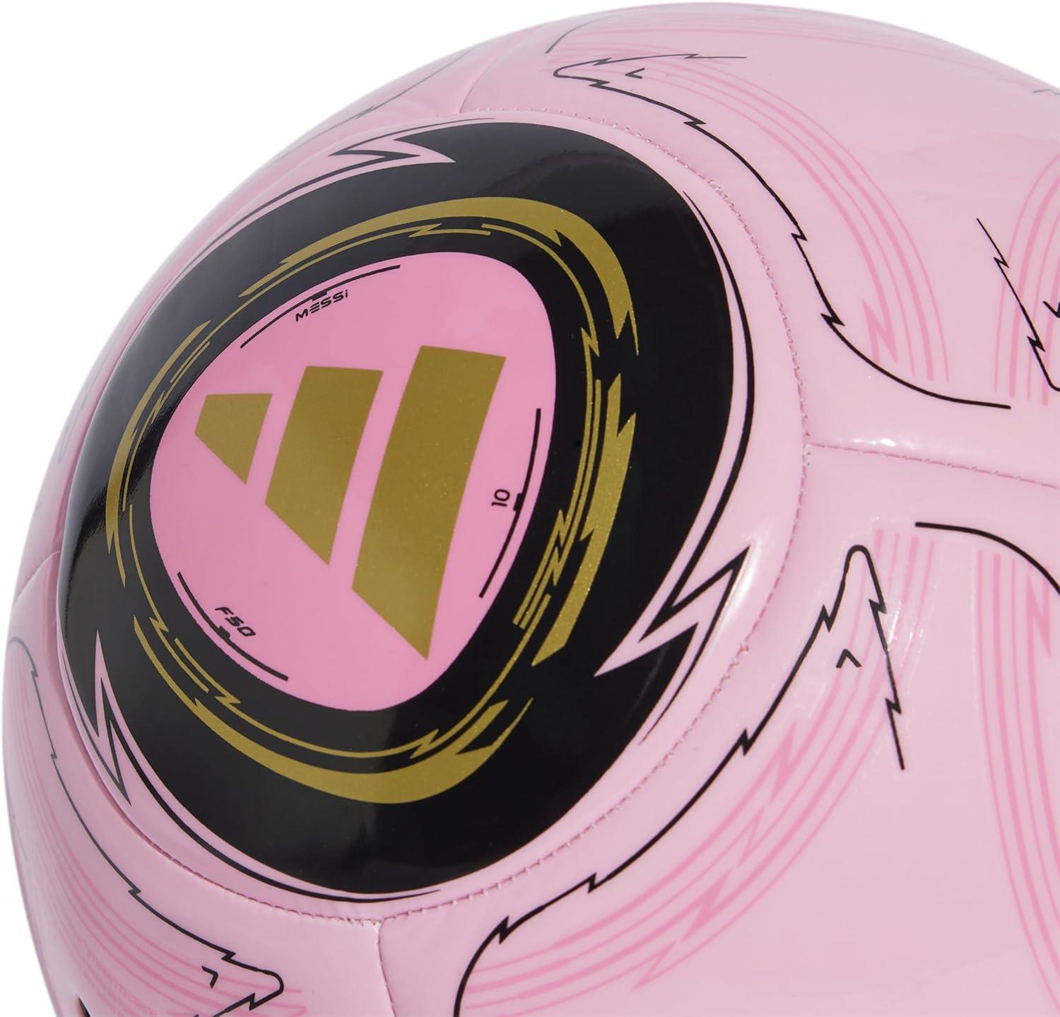 imageadidas Unisex Messi Club Soccer BallLight PinkBlackDark Football Gold