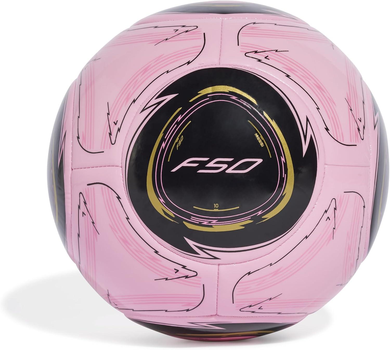 imageadidas Unisex Messi Club Soccer BallLight PinkBlackDark Football Gold