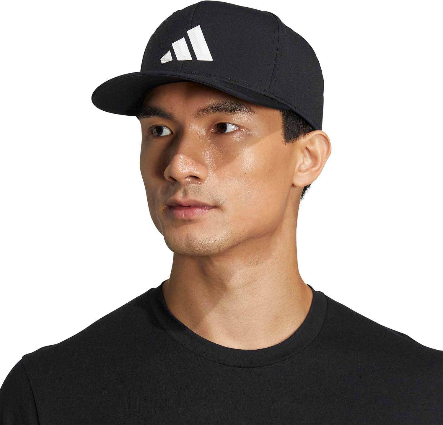imageadidas UnisexAdult Midrange Hat Snapback Sports Cap with LogoBlackWhite3bar