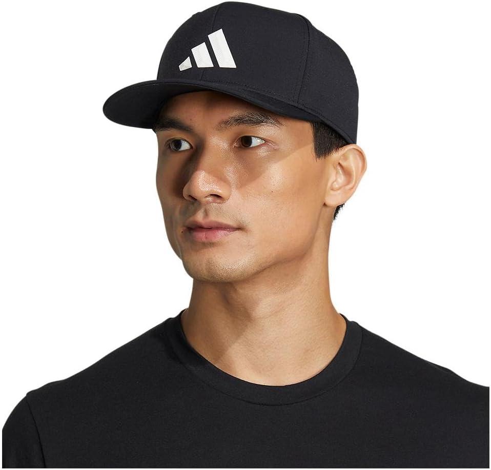imageadidas UnisexAdult Midrange Hat Snapback Sports Cap with LogoBlackWhite3bar