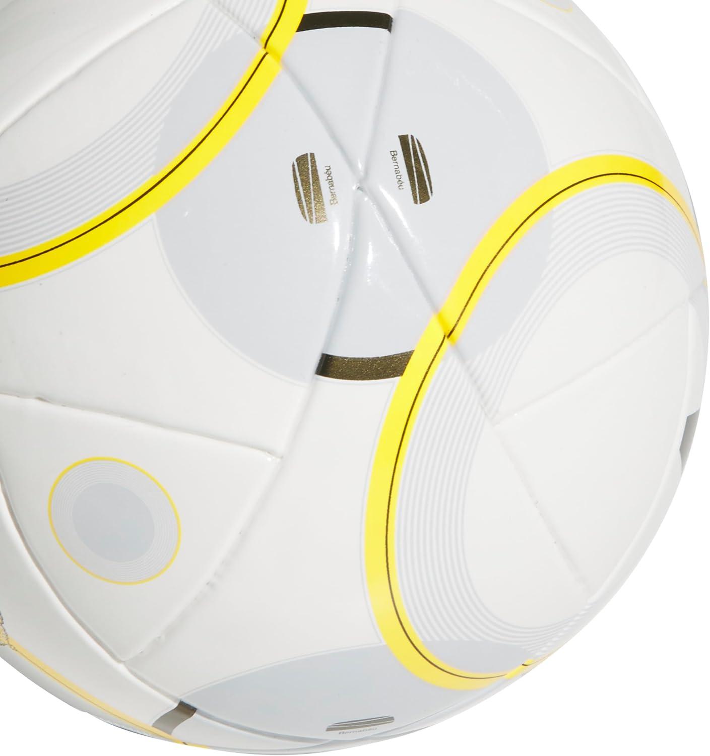 imageadidas UnisexAdult Real Madrid Home Mini Soccer Ball WhiteBold GoldSolid Grey 1