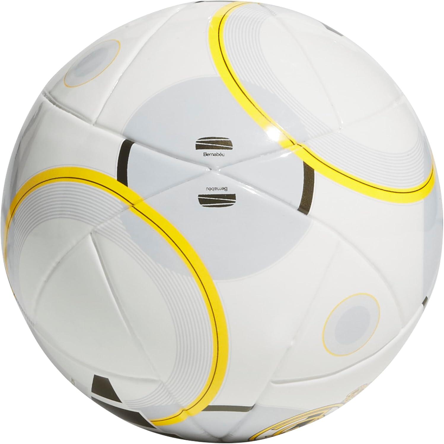 imageadidas UnisexAdult Real Madrid Home Mini Soccer Ball WhiteBold GoldSolid Grey 1