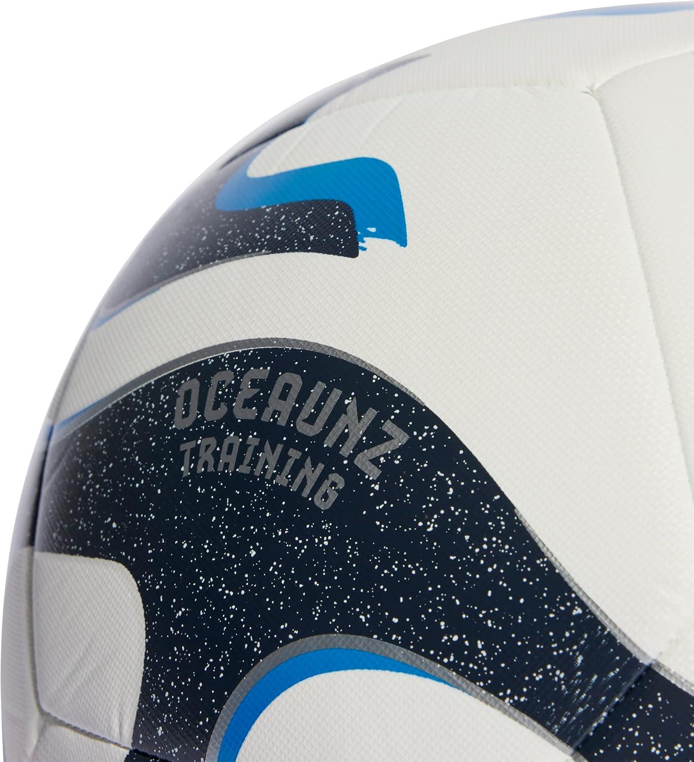 imageadidas UnisexAdult Womens World Cup Training BallWhiteCollegiate NavyBright BlueSilver Metallic