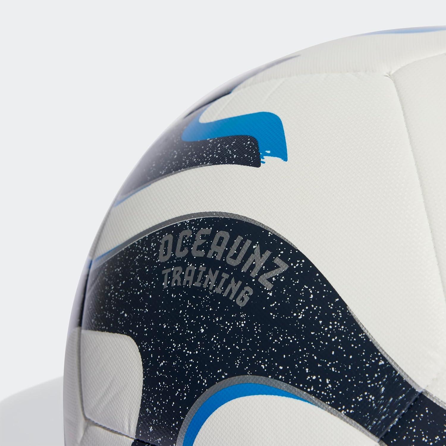 imageadidas UnisexAdult Womens World Cup Training BallWhiteCollegiate NavyBright BlueSilver Metallic