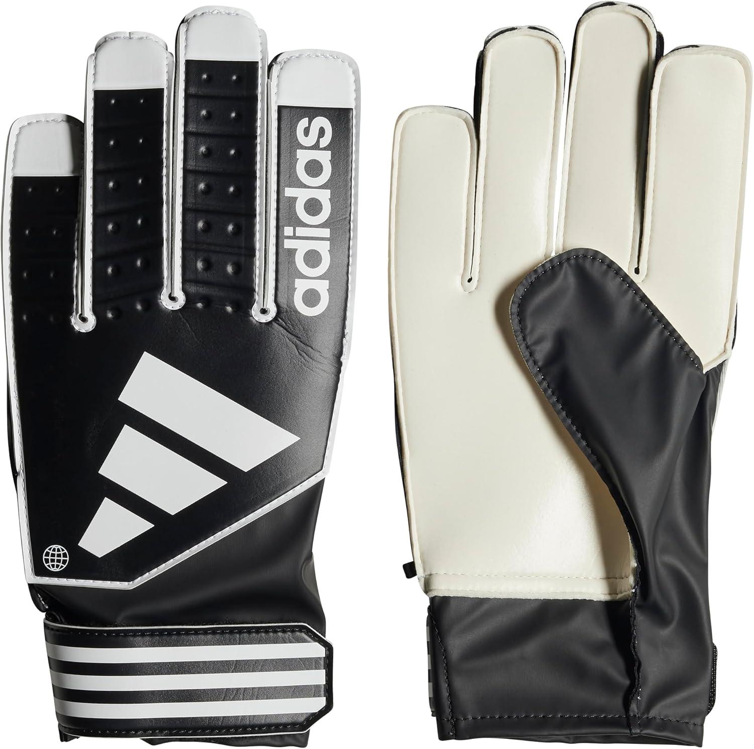 imageadidas UnisexChild Tiro Club Goalkeeper GlovesBlackWhiteBlack