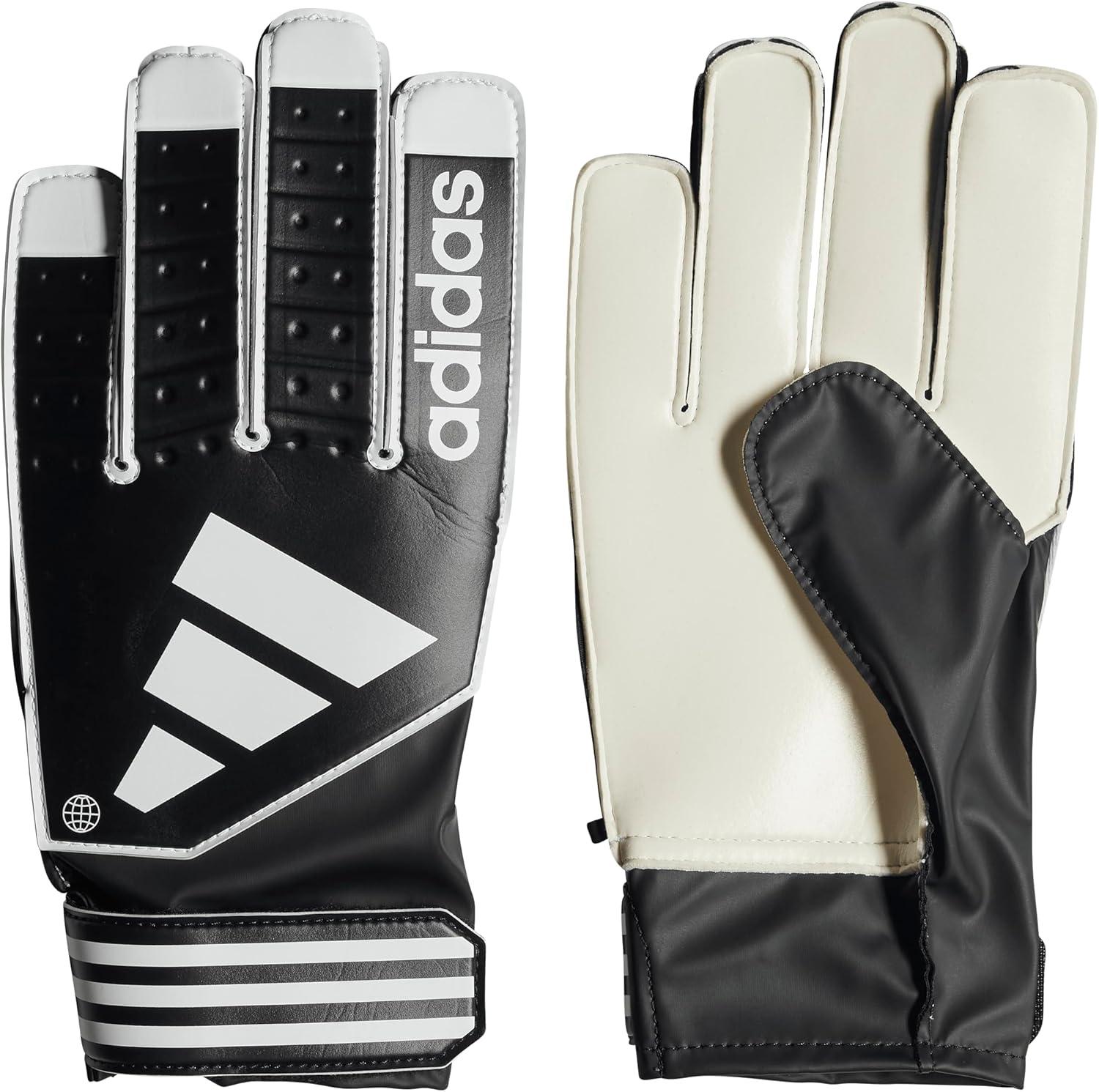 imageadidas UnisexChild Tiro Club Goalkeeper GlovesBlackWhiteBlack