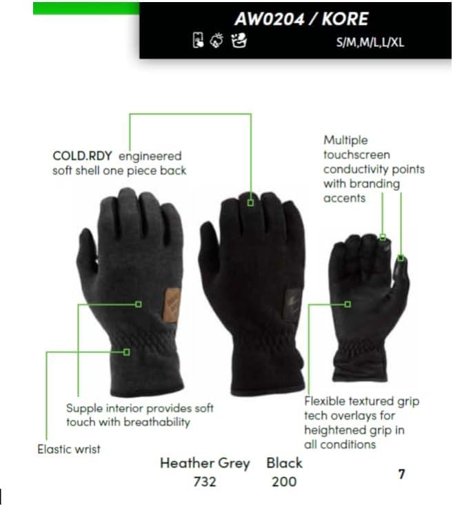 imageadidas Winter Performance Edge 20 Glove with Multiple Touchscreen Conductivity PointsHeather Gray