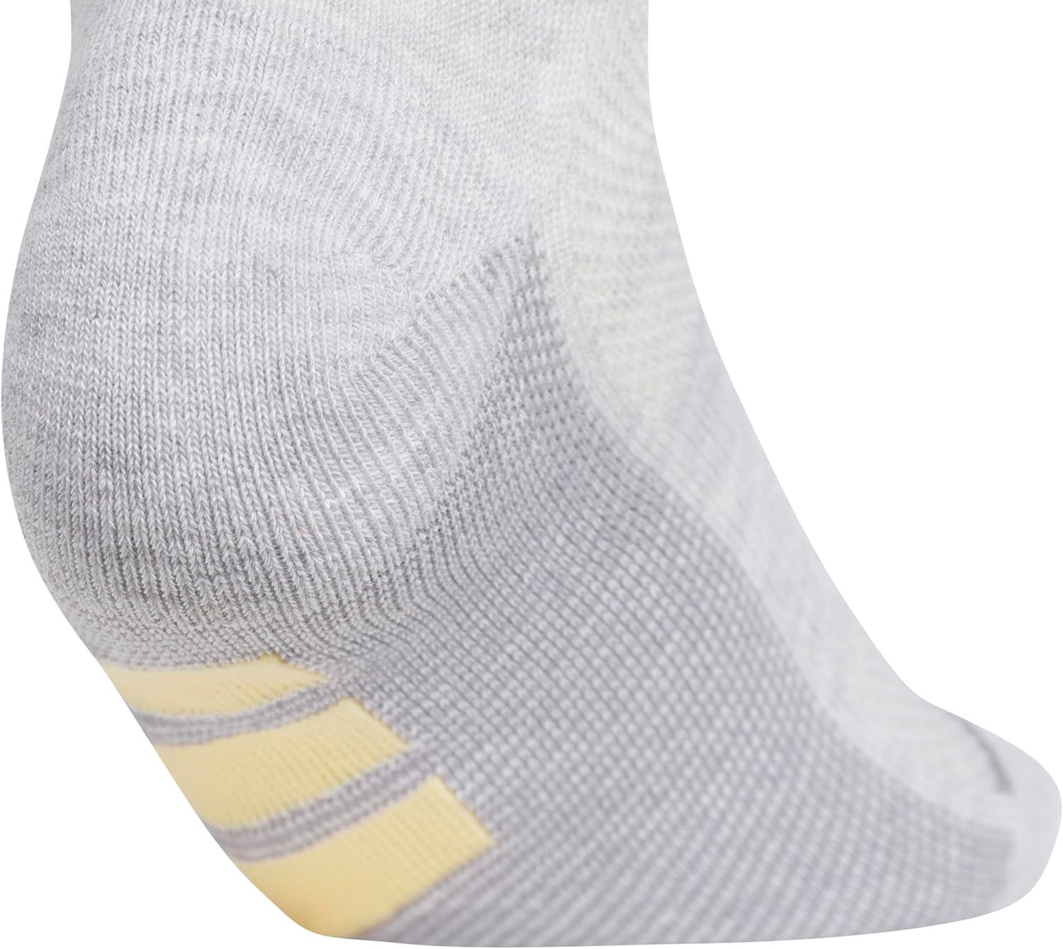 imageadidas Womens All Day Training No Show Socks 3Pair athletic performance below ankle height running socksCool Light HeatherSemi Ice Tangerine OrangeWhite